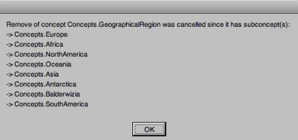 A warning that there are concepts depending on the existence of the one you are about to remove. A warning that there are concepts depending on the existence of the one you are about to remove.